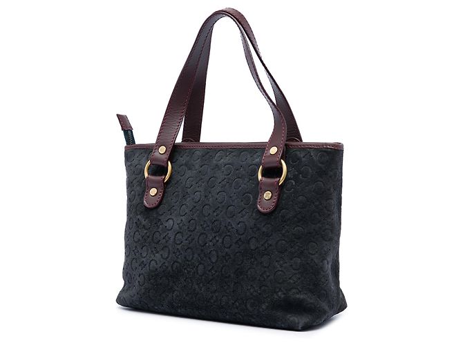 16 Céline Borsa Celine Gray C Macadam in scamosciato Marrone Grigio antracite - vista 2