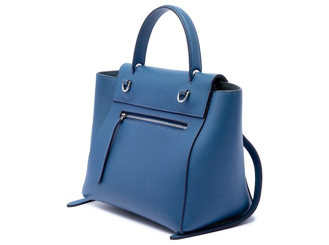 Belt Bag Céline Borsa Belt in pelle di vitello micro granulata blu Celine - vista 2