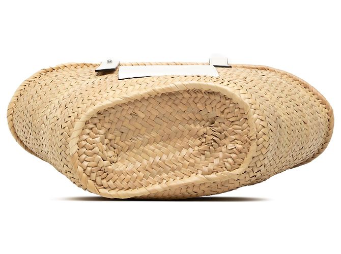 Borsa Tote LOEWE Beige Medium Raffia Anagram Basket - vista 3