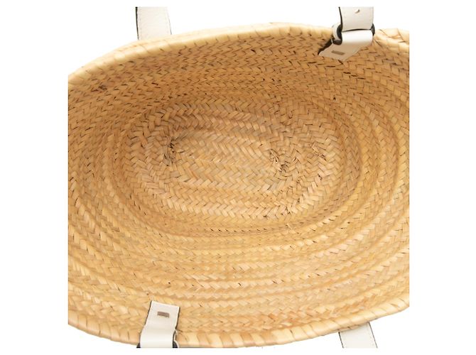 Borsa Tote LOEWE Beige Medium Raffia Anagram Basket - vista 4