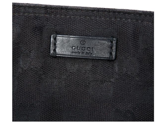 Borsa a tracolla Gucci Black GG Canvas Web Nero - vista 5