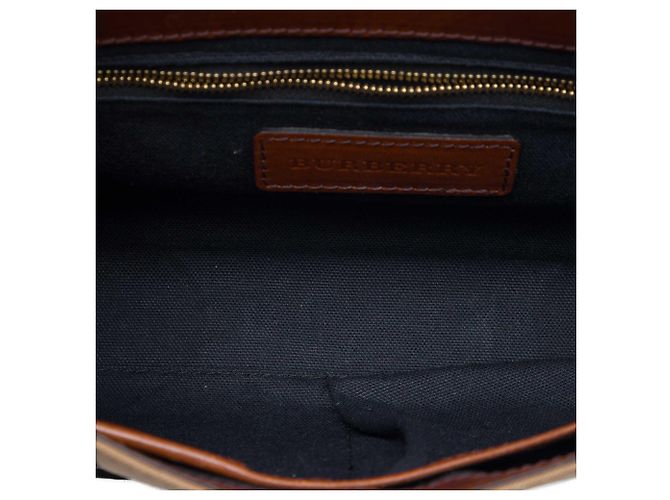 Borsa a tracolla Abbott in pelle marrone e tela House Check di Burberry - vista 4