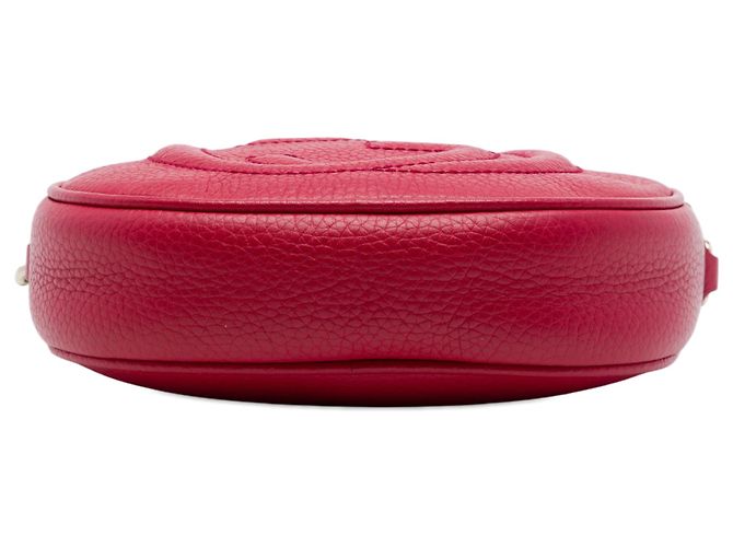 Gucci Red Mini Pebbled Calfskin Soho Chain Crossbody Vermelho - vista 3