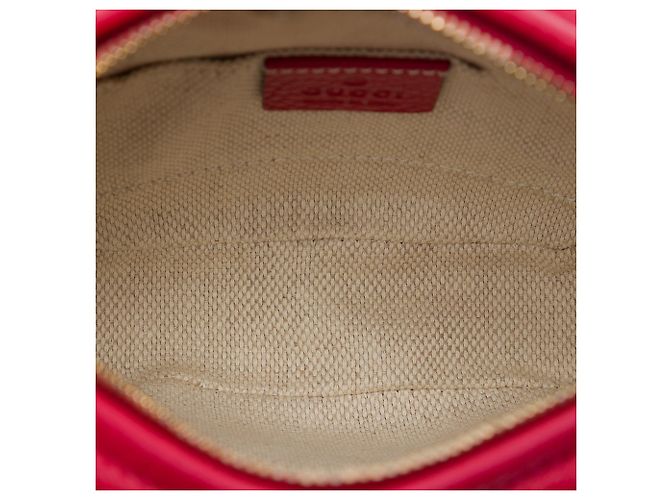 Gucci Red Mini Pebbled Calfskin Soho Chain Crossbody Vermelho - vista 4