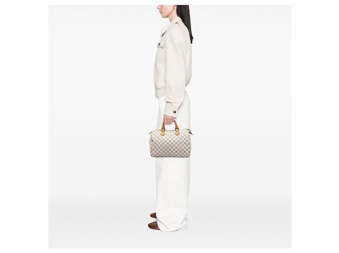 Louis Vuitton White Damier Azur Speedy 30 Bianco - vista 5