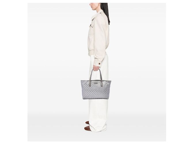 Gucci Silver Medium GG Imprime Tote Silber - Ansicht 6