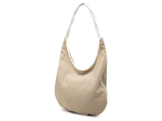 Céline Celine Turtle Hobo in Canvas Beige - vista 2