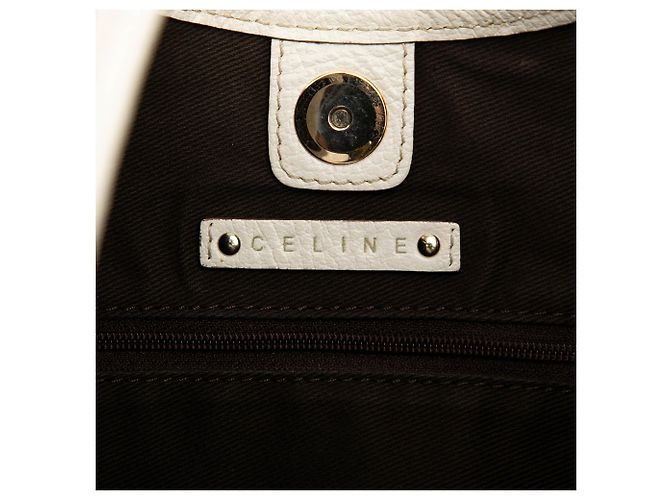 Céline Celine Turtle Hobo in Canvas Beige - vista 5