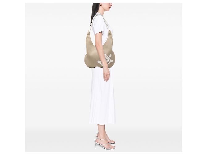 Céline Celine Turtle Hobo in Canvas Beige - vista 6