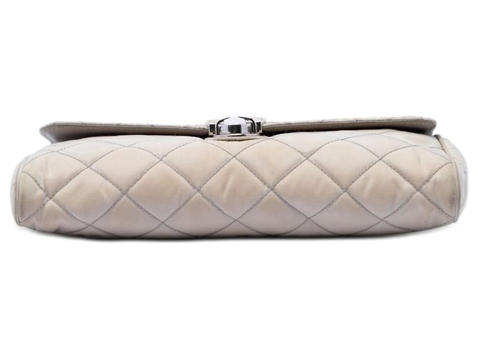 Prada Borsa a tracolla Impuntu in tessuto grigio con catena Marrone - vista 3