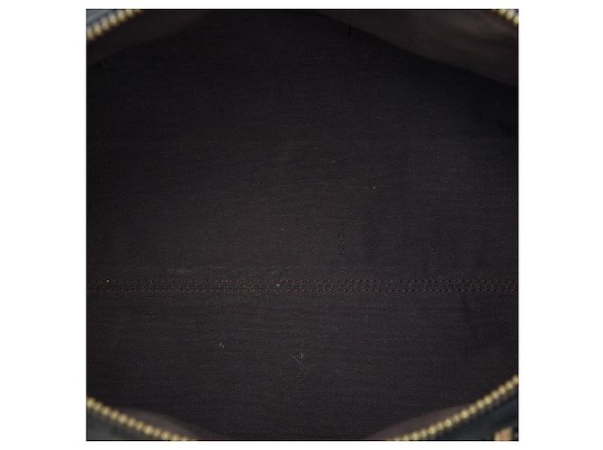 Borsa Boston in tela Zucca nera Fendi Nero - vista 4