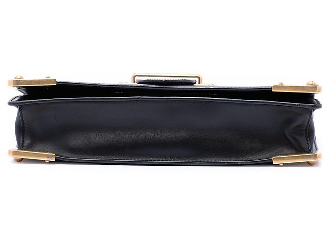 Clutch a catena Cahier in pelle di vitello e Saffiano nero Prada - vista 3