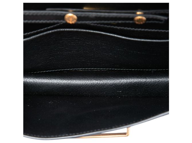 Clutch a catena Cahier in pelle di vitello e Saffiano nero Prada - vista 4
