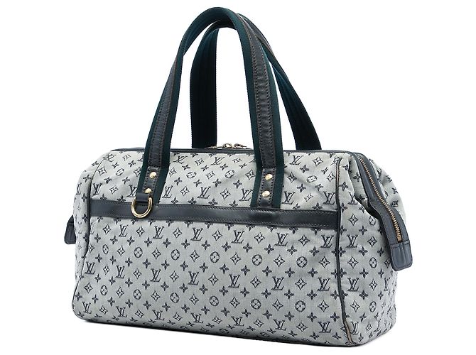 Louis Vuitton Gray Monogram Mini Lin Josephine GM Marrone Grigio - vista 2