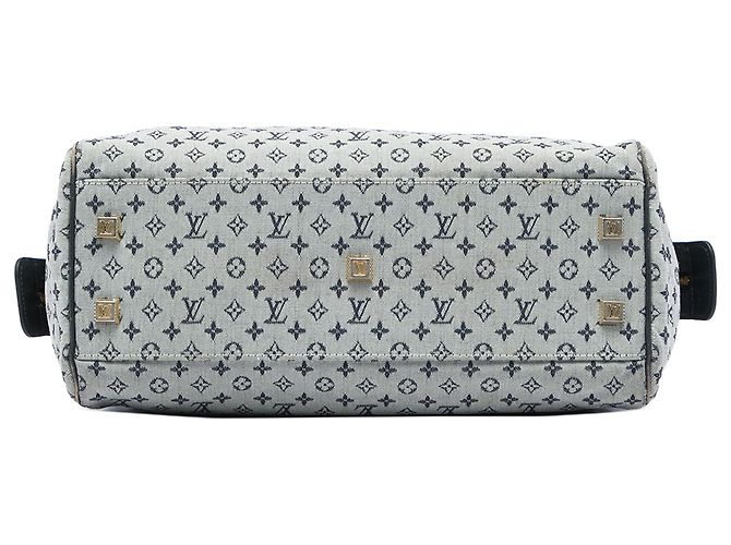 Louis Vuitton Gray Monogram Mini Lin Josephine GM Marrone Grigio - vista 3