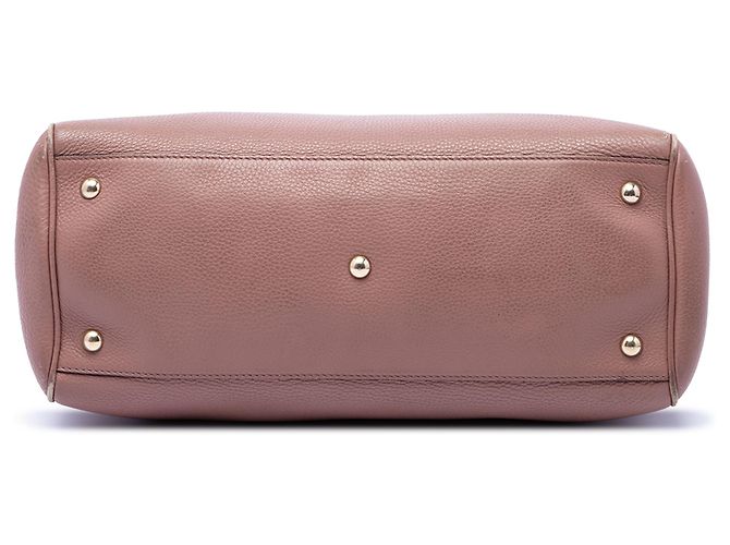 Borsa Gucci Pink Medium Calfskin Bamboo Shopper in pelle di vitello Rosa - vista 3