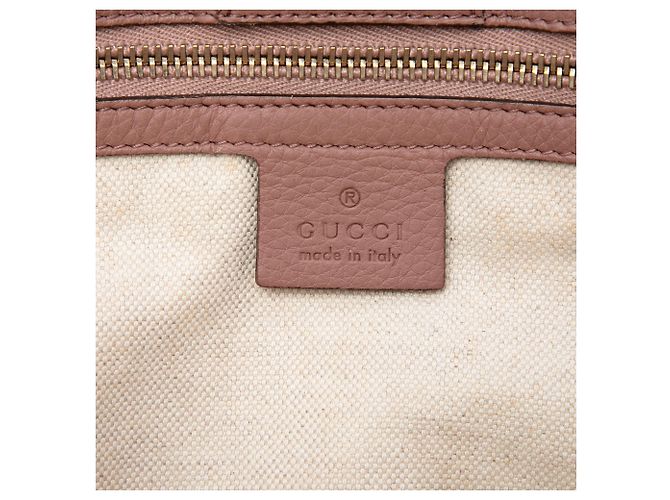 Borsa Gucci Pink Medium Calfskin Bamboo Shopper in pelle di vitello Rosa - vista 5
