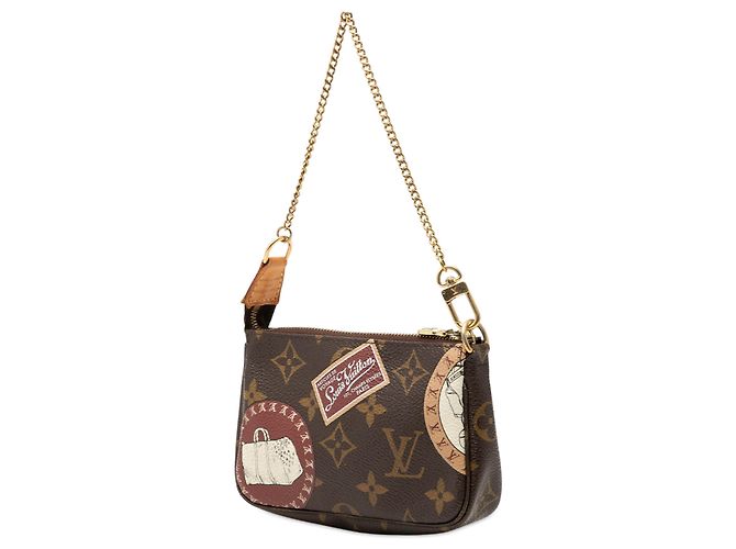 Louis Vuitton Bauli e borse Monogram marrone Patch Mini Pochette Accessoires - vista 2