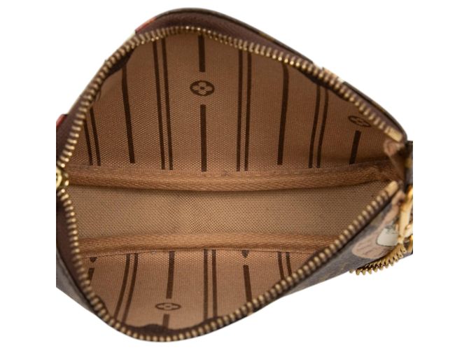 Louis Vuitton Bauli e borse Monogram marrone Patch Mini Pochette Accessoires - vista 4