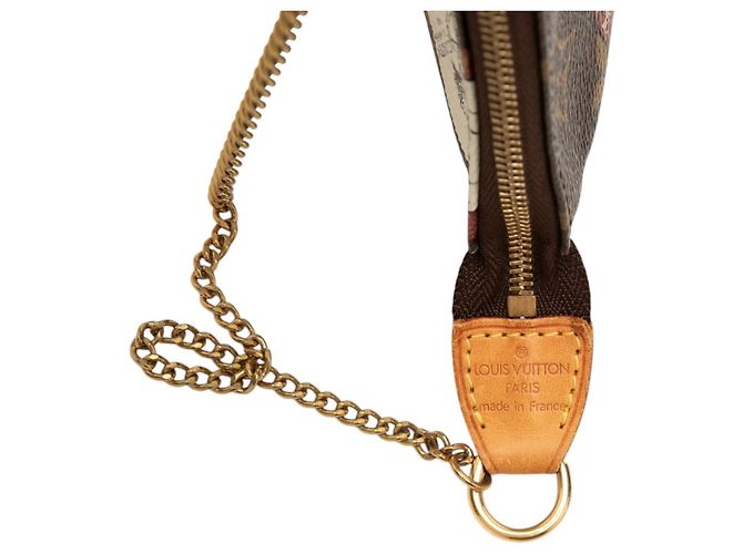 Louis Vuitton Bauli e borse Monogram marrone Patch Mini Pochette Accessoires - vista 6