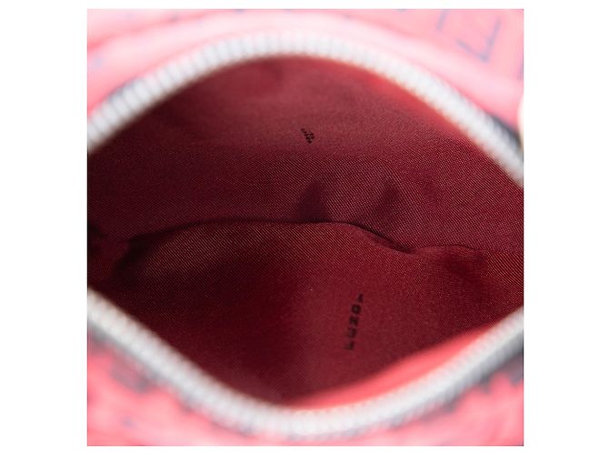 Borsa Fendi Zucchino Hobo in tela rossa e oyster - vista 4