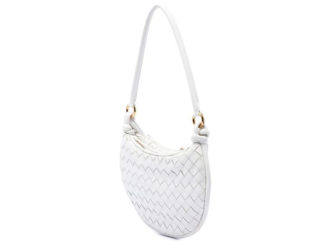 Bottega Veneta Hobo Gemelli in nappa bianco, piccolo - vista 2