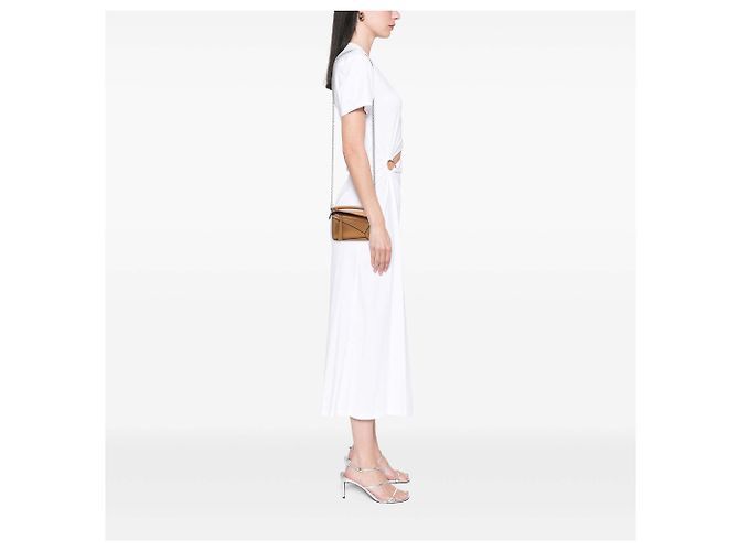 LOEWE Nano Puzzle Satchel aus braunem Kalbsleder Hellbraun - Ansicht 6