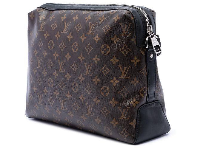 Borsa a tracolla Louis Vuitton Brown Monogram Macassar Torres Marrone - vista 2