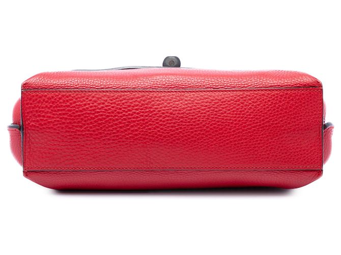 Borsa Gucci Red Small Calfskin Bamboo Daily Rosso - vista 3