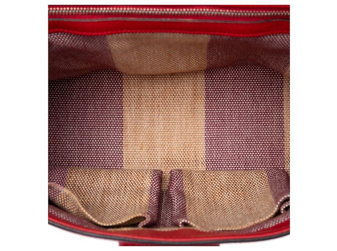 Borsa Gucci Red Small Calfskin Bamboo Daily Rosso - vista 4