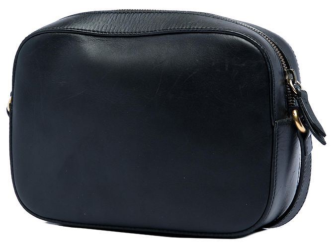 Gucci Black Calfskin Web Webby Bee Camera Bag - view 2