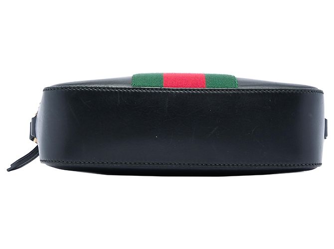 Gucci Black Calfskin Web Webby Bee Camera Bag - view 3