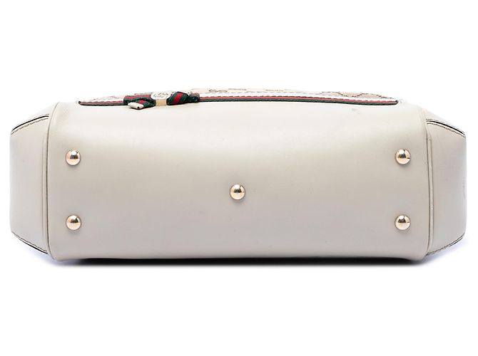 Bolso Gucci Beige GG Canvas Web Mayfair - vista 3
