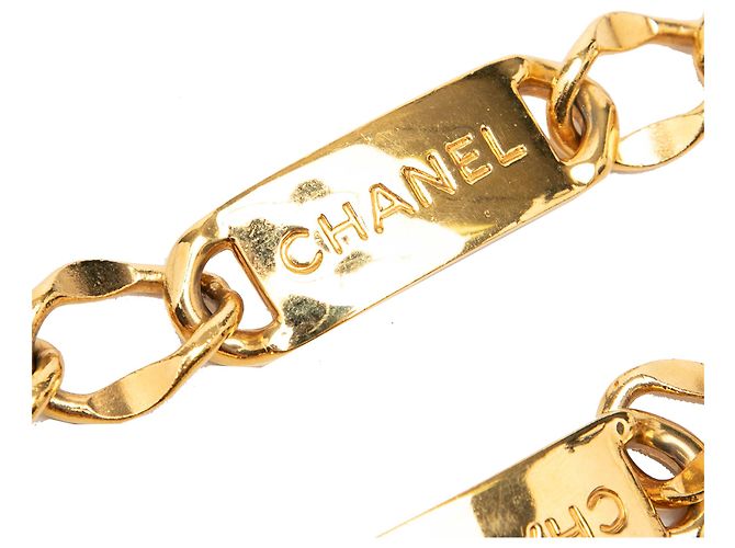 Chanel CC Gold Vergoldeter Medaillon-Kettengürtel Golden - Ansicht 3