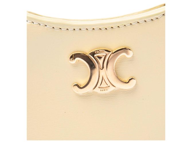Céline Borsa Triomphe Tilly in vitello micro lucido giallo Celine - vista 5