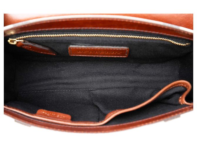 Borsa a tracolla Abbott in pelle marrone e tela House Check Burberry - vista 4