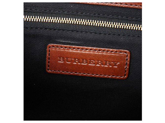 Borsa a tracolla Abbott in pelle marrone e tela House Check Burberry - vista 5