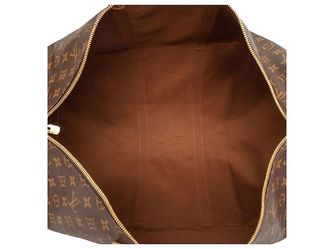 Louis Vuitton Marrone Monogram Keepall Bandouliere 55 - vista 4