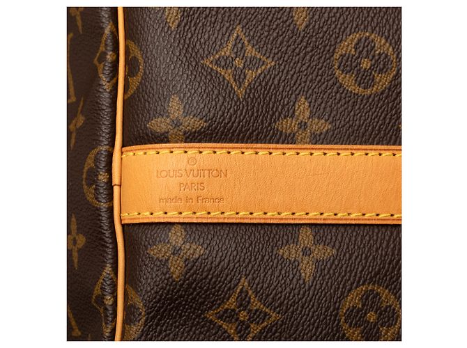 Louis Vuitton Marrone Monogram Keepall Bandouliere 55 - vista 5