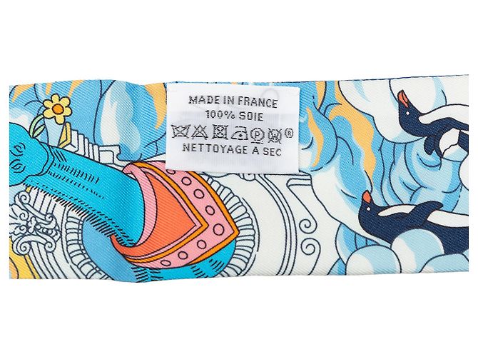 Hermès Seidentuch Blue Sur Mon Nuage Twilly Blau - Ansicht 2