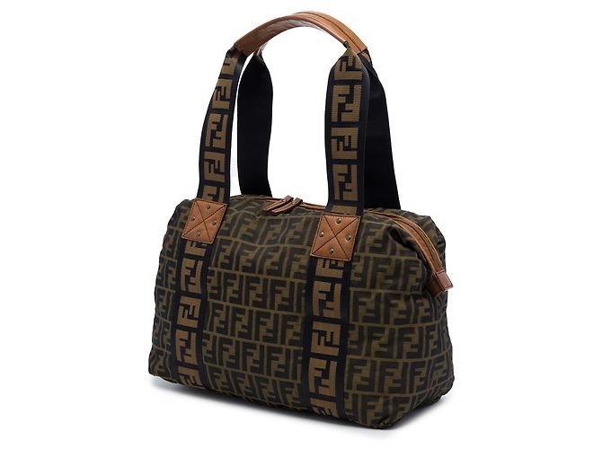 Fendi Tote aus braunem Zucca-Canvas - Ansicht 2