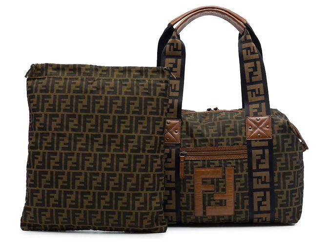 Fendi Tote aus braunem Zucca-Canvas - Ansicht 7