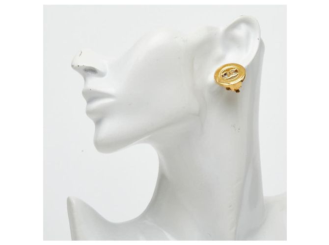 Timeless Orecchini tondi vintage Chanel Coco Mark D'oro - vista 5