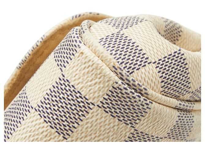 Borsa a tracolla con catena Louis Vuitton Damier Azur Favorite MM Bianco - vista 4