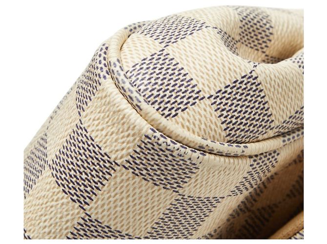 Borsa a tracolla con catena Louis Vuitton Damier Azur Favorite MM Bianco - vista 5