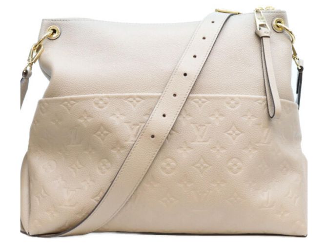 Borsa a tracolla Louis Vuitton Monogram Empreinte Tourtrelle Maida Hobo Beige - vista 3