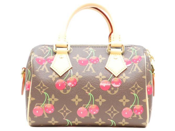 Bolsa de ombro Louis Vuitton x Takashi Murakami Monogram Cherry Speedy Bandoulière 20 Marrom - vista 3