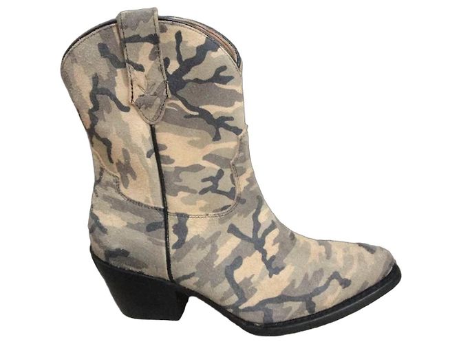 Autre Marque Botines Western Mezcalero de Ante Camuflaje - vista 2