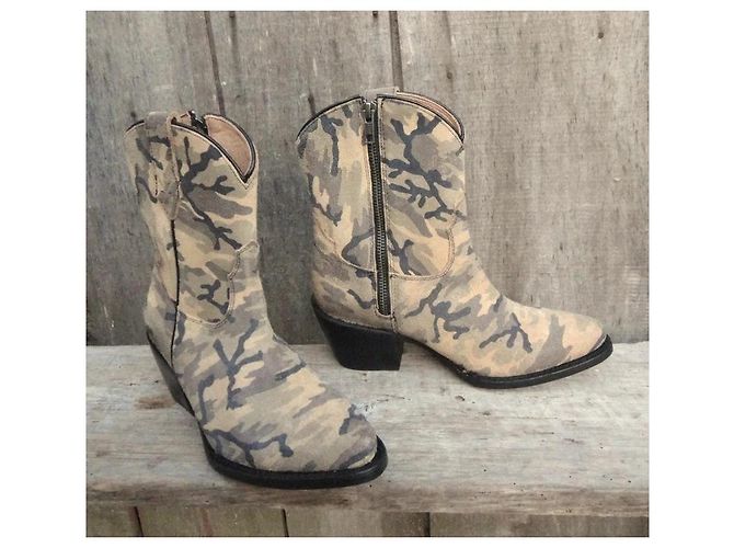 Autre Marque Botines Western Mezcalero de Ante Camuflaje - vista 4