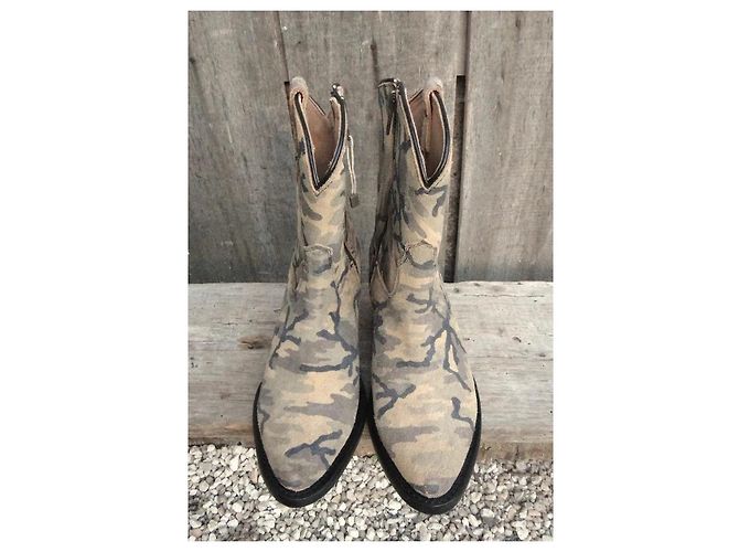 Autre Marque Botines Western Mezcalero de Ante Camuflaje - vista 5
